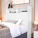 Ver imagem 2 de Cabeceira Solteiro 2 Nichos Mdf 95 Cm Melissa Branco Decmade