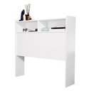 Ver imagem 1 de Cabeceira Solteiro 2 Nichos Mdf 95 Cm Melissa Branco Decmade