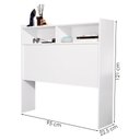 Ver imagem 3 de Cabeceira Solteiro 2 Nichos Mdf 95 Cm Melissa Branco Decmade