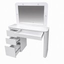 Ver imagem 6 de Penteadeira Camarim Luxo Espelho e 3 Gavetas Organizadoras Design Moderno Maquiagem PE2025 Branco
