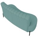 Ver imagem 7 de Sofá 2 Lugares 135cm Pés Aço Preto Tamar K04 Bouclê Azul - Mpozenato