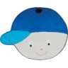 Tapete Infantil Menino Padrão 0,84x0,65cm Pelúcia Azul Royal Qu - 1