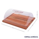 Ver imagem 3 de Tábua Migalheira de Corte Porta Pães e Bolos com Cupula e Mantegueira Utily