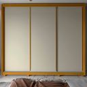 Ver imagem 3 de Guarda-Roupa Casal 3 Portas com Pés 100% MDF Platinum Marrom/Marrome/Off White