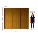 Ver mais imagens de Guarda-roupa Casal 3 Portas com Pés 100% Mdf Platinum
