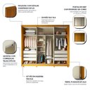 Ver imagem 7 de Guarda-roupa Casal 3 Portas com Pés 100% Mdf Platinum