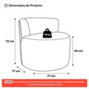 Ver imagem 4 de Poltrona Orgânica Living Bob com 01 Almofada Bouclê Preto - Desk Design
