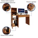 Ver imagem 3 de Mesa para Computador Smart Movelove 1 Gaveta MDP com Nicho Superior Opcional Jequitiba