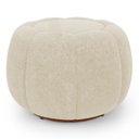 Ver imagem 7 de Poltrona Decorativa Concha Giratória com Puff Estilo Abóbora Shell Bouclê Bege - Desk Design