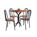 Ver imagem 2 de Mesa Dalia 4 Cadeiras Com Tampo Artefamol Preto/Ratam