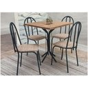 Ver imagem 1 de Mesa Dalia 4 Cadeiras Com Tampo Artefamol Preto/Ratam