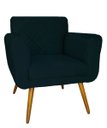 Ver imagem 2 de Conjunto 02 Poltronas Estofadas Para Sala de Estar Isabella Suede Azul Marinho- LM DECOR