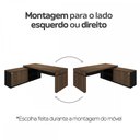 Ver imagem 3 de Escritório Completo Diretoria 3 Portas Charuto/Preto - Artany Móveis