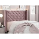 Ver imagem 4 de Cabeceira Cama Box King 195 Cm Vicenza Veludo S04 - D'Rossi Cor Lilás