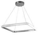 Ver imagem 1 de Pendente 1 Módulo Lygus Quadrado Cristal Prata LED 48W 3000K Bivolt DS8268 Delis