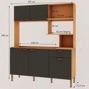 Ver imagem 4 de Cozinha Compacta Bella 5 Portas 1 Gaveta Cinamomo/Grafite