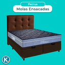 Ver imagem 4 de Conjunto Cama Box Bau Blindado Queen + Colchão Molas Ensacadas Petrus Paropas + Cabeceira