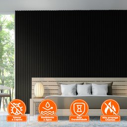 Painel Ripado de Madeira Prime Pvc Modelo Jabuticaba 2,9mx16cm - 6