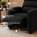 Ver mais imagens de Poltrona do Papai Reclinável Kwid Veludo Preto Matrix