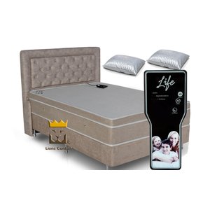 Kit completo Colchão magnético com base box e cabeceira casal