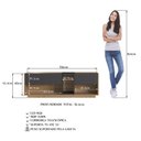 Ver imagem 5 de Rack para TV até 55 Polegadas com LED e 3 Gavetas Multimóveis Crpro-RCK031 Mel/Grafite