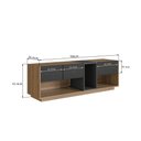 Ver imagem 4 de Rack para TV até 55 Polegadas com LED e 3 Gavetas Multimóveis Crpro-RCK031 Mel/Grafite