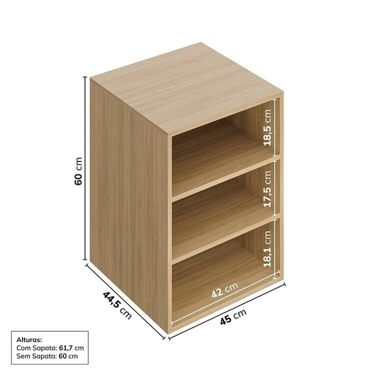 Armário Baixo Módulo 45x60 1 Porta Frame CabeCasa MadeiraMadeira - 4