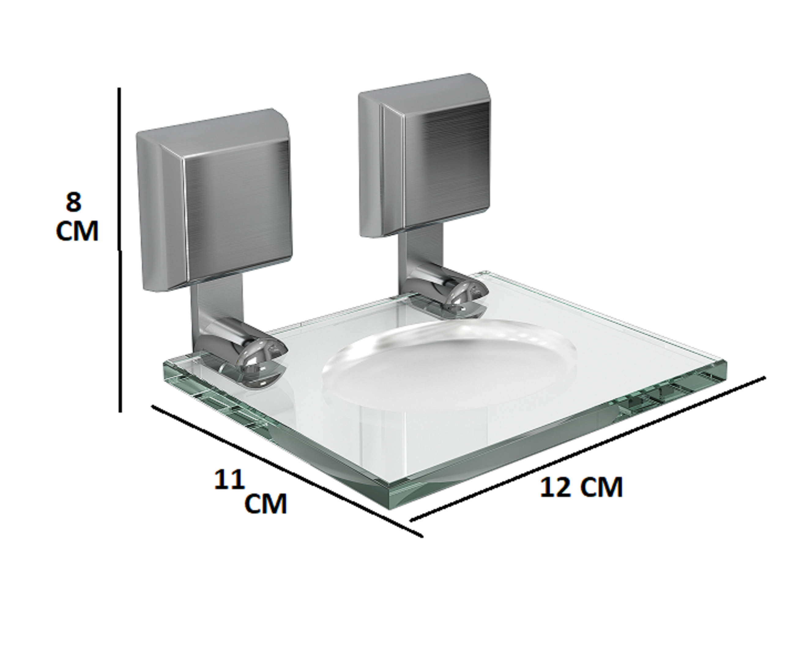 Saboneteira Luxo Vidro Acessórios para Banhos Banheiros - 3