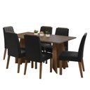 Ver imagem 2 de Conjunto Sala de Jantar Tampo de Madeira 6 Cadeiras Rustic/oxford Leon Madesa