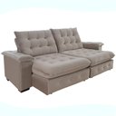 Ver imagem 2 de Sofá 4 Lugares Coliseu 2.60m Retrátil e Reclinável Super Pillow - Avelã