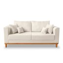 Ver imagem 6 de Sofá 3 Lugares Beny Base de Madeira Linho Cru Rr Decor