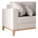 Ver imagem 4 de Sofá 3 Lugares Beny Base de Madeira Linho Cru Rr Decor