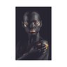 Quadro Decorativo Mulher Negra Unhas Douradas 40x60 - 1