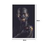 Quadro Decorativo Mulher Negra Unhas Douradas 40x60 - 2