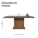 Ver imagem 4 de Mesa de Jantar 52755Z2MOVI 6 Lugares Retangular Vidro Rustic Madesa 160cm