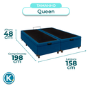 Ver imagem 4 de Cama Box Bau Queen Blindado Nature Azul 158x198