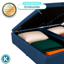 Ver imagem 3 de Cama Box Bau Queen Blindado Nature Azul 158x198