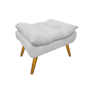Ver imagem 3 de Jogo 1 Poltrona e 1 Puff Para Sala Comercial Karen Corano Branco - LM DECOR