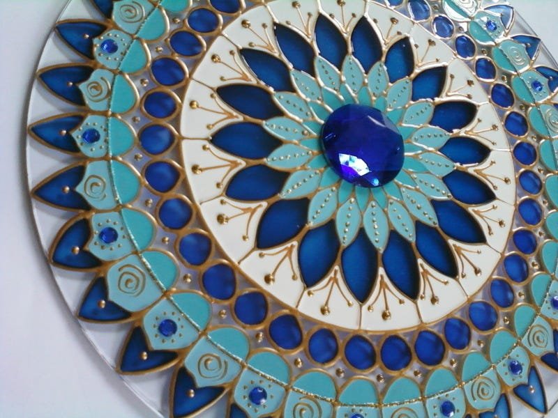 Mandala Serenidade em vidro de 25cm - 1