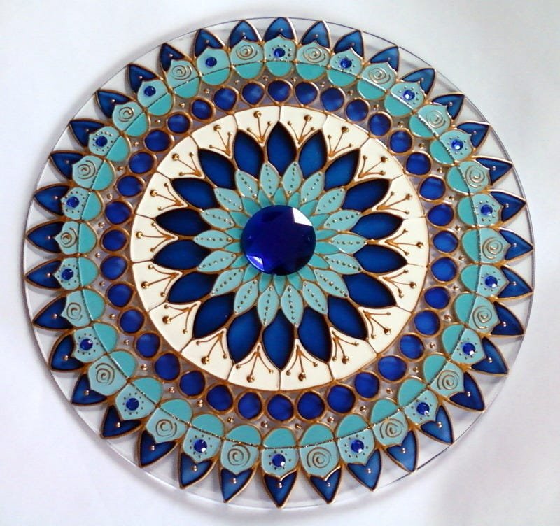 Mandala Serenidade em vidro de 25cm - 2