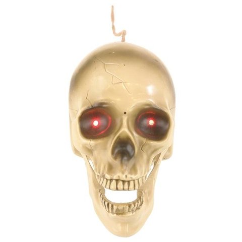 Enfeite Cranio Maxilar Articulado com Led Halloween