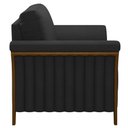Ver imagem 5 de Kit 2 Poltronas Decorativas Sala de Estar 102cm Pés Madeira Roya M22 Pu Preto - Mpozenato