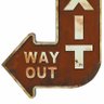 Placa Decorativa Metal Vintage Retro Seta Exit Saida Bar - 2