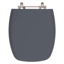 Tampa de Vaso Sanitário Valentina Cinza Escuro para Louça Santamarina - 1