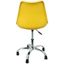 Ver imagem 4 de Cadeira de Escritório Eames Leda com Assento Pu Giratória:amarelo Amarelo