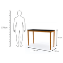 Ver imagem 5 de Aparador NOAH pequeno MDF Preto e Madeira 90x75x35 Donna 0204AAP04