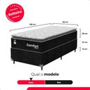 Ver imagem 4 de Cama Box Solteiro + Colchão Comfort Class Pillow Top 88x188 Preto/suede Preto