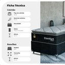 Ver imagem 3 de Cama Box Solteiro + Colchão Comfort Class Pillow Top 88x188 Preto/suede Preto