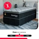 Ver imagem 5 de Cama Box Solteiro + Colchão Comfort Class Pillow Top 88x188 Preto/suede Preto