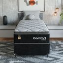 Ver imagem 6 de Cama Box Solteiro + Colchão Comfort Class Pillow Top 88x188 Preto/suede Preto